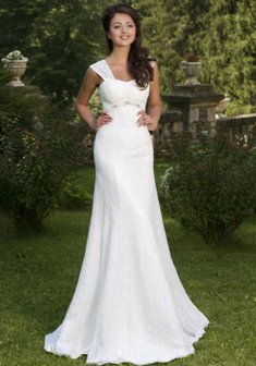 Свадебное платье C55616. А-силуэт, длинное без шлейфа.