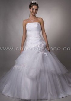 Свадебное платье C55619. С пышной юбкой, длинное со шлейфом.