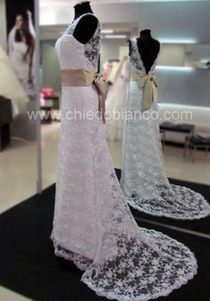 Свадебное платье C55638. С прямой юбкой, длинное со шлейфом.