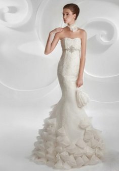 Свадебное платье Н55764. Силуэт Русалка (Рыбка), длинное без шлейфа.