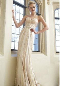 Вечернее платье Н55795. С прямой юбкой, длинное без шлейфа.