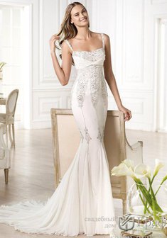 Свадебное платье Г56002. Силуэт Русалка (Рыбка), длинное со шлейфом.