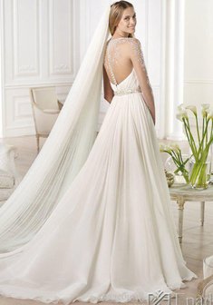 Свадебное платье Г56005. С пышной юбкой, длинное со шлейфом.