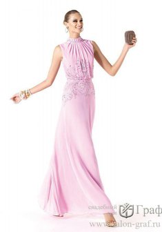 Вечернее платье Г56021. А-силуэт, длинное без шлейфа.