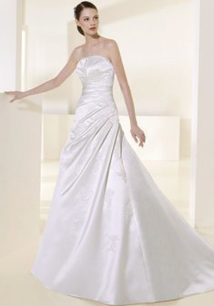 Свадебное платье К56185. А-силуэт, длинное со шлейфом.