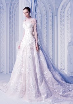 Свадебное платье К56202. А-силуэт, длинное со шлейфом.