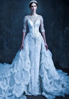 Свадебное платье К56205. С прямой юбкой, длинное со шлейфом.