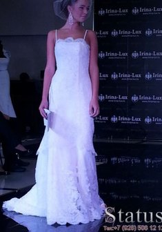 Свадебное платье S57382. С прямой юбкой, длинное без шлейфа.